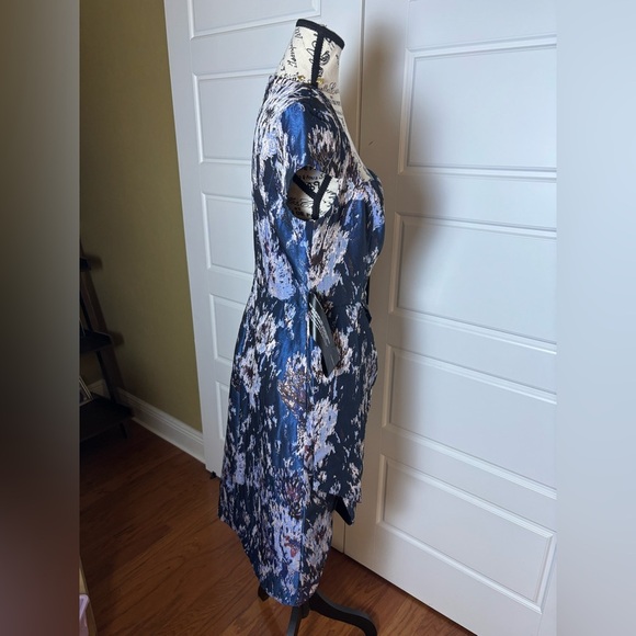 Kay Unger Women’s Sutton Midi Dress Rainforest Metallic Size 8 - Picture 5 of 11